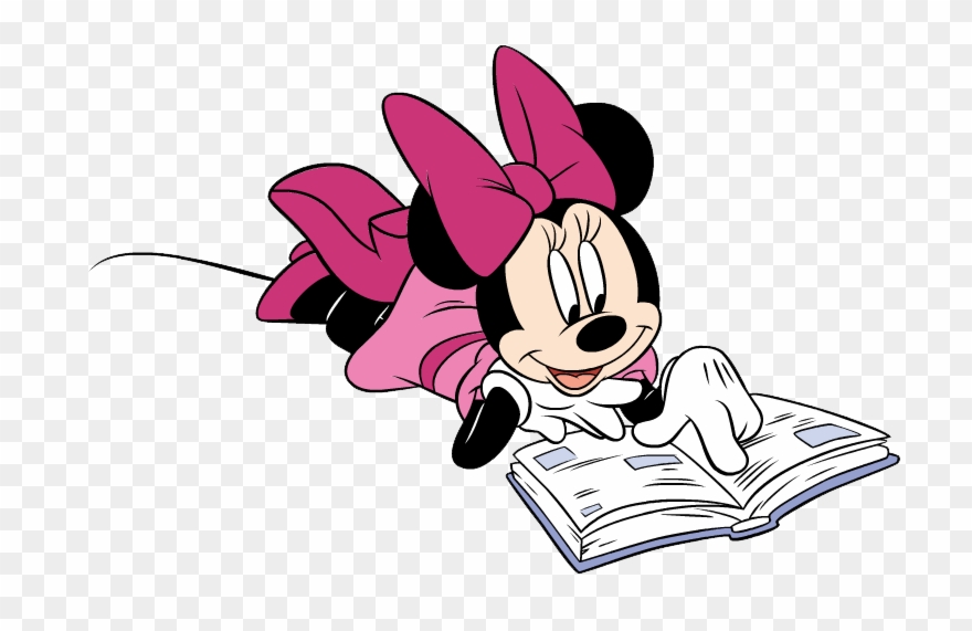 Minnie & Mickey│mouse - Minnie Mouse Reading Books Clipart