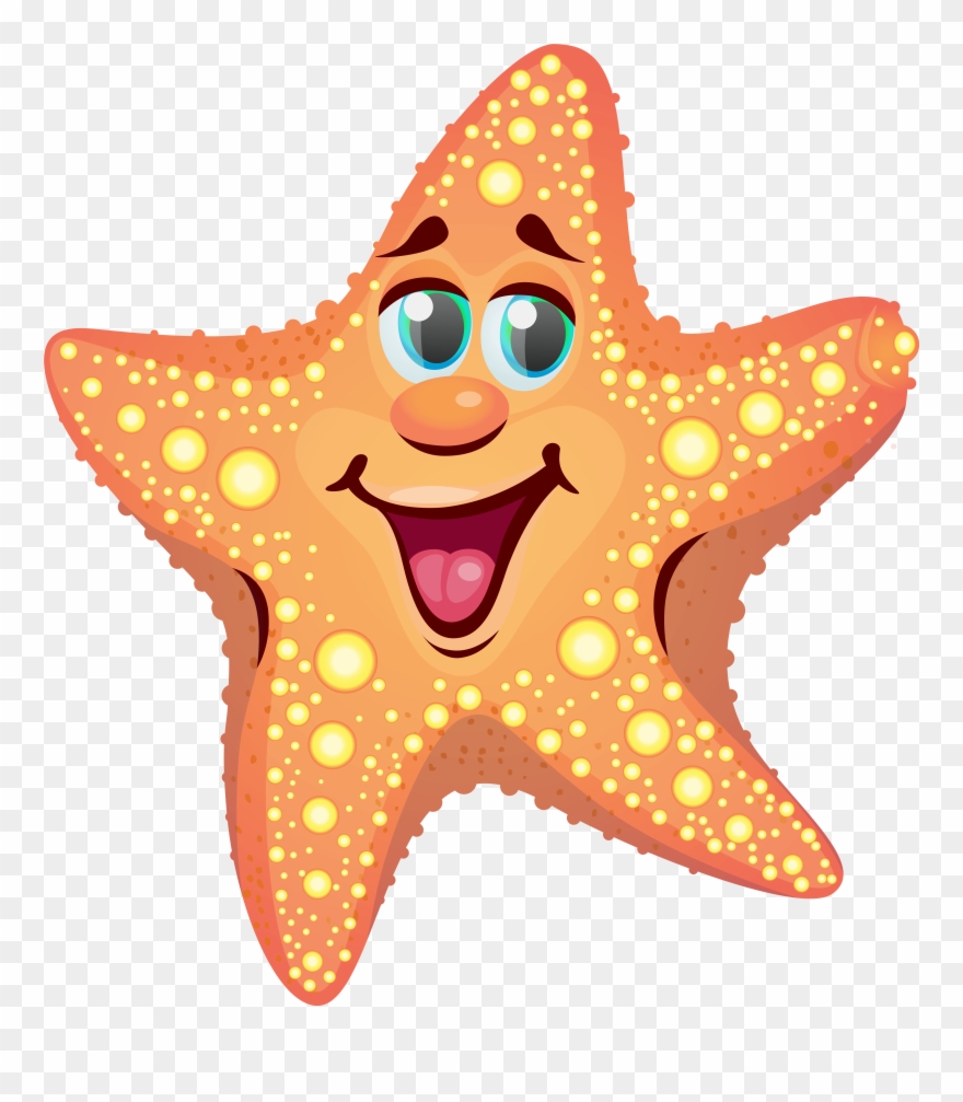 Svg Black And White Library Cartoon Starfish Png Image - Cartoon Image Of Starfish Clipart