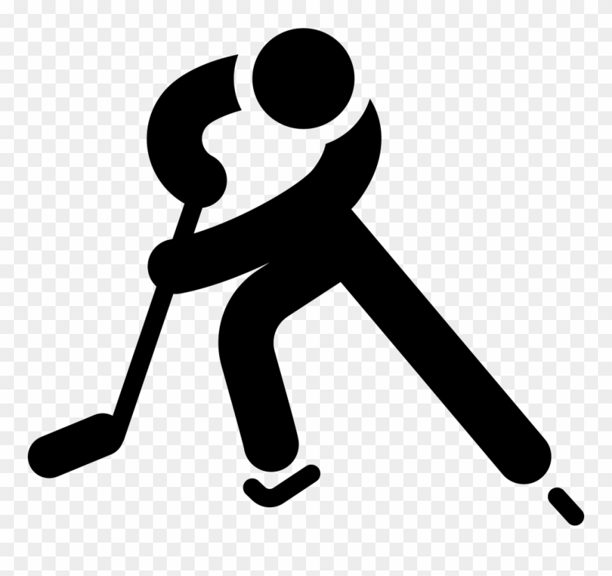 Ice Hockey Player Silhouette Svg Png Icon Free Download - Ice Hockey Icon Clipart