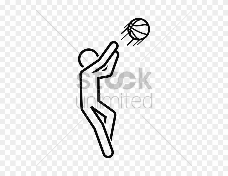 Basketball Player Drawing Png Clipart Nba Clip Art - Cartoon Basketball Player Drawing Transparent Png