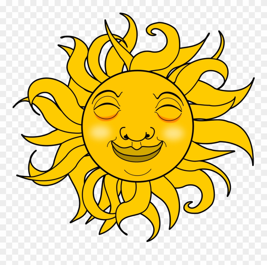 Clip Arts Related To - Sun Smile Happy Vector - Png Download