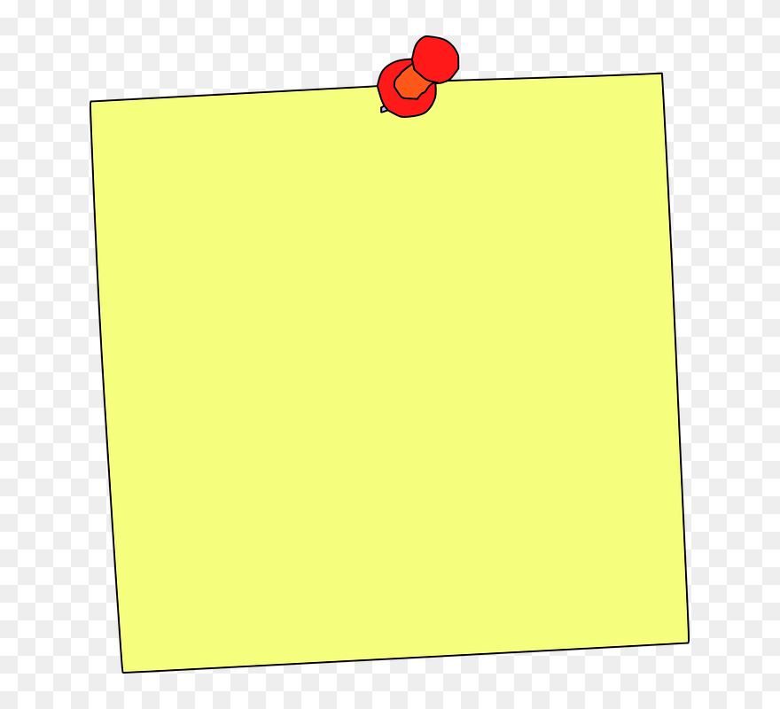 Download Paper With Pin Clip Art Clipart Paper Post-it - Clip Art Pin Board - Png Download
