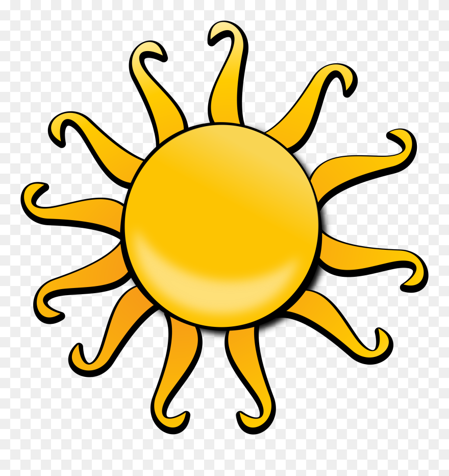 Free To Use Public Domain Sun Clip Art - Sun With Rays Clip Art - Png Download