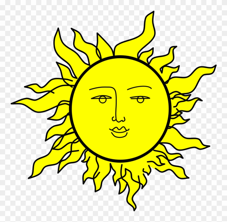 Clipart Sunshine Cartoon - Sun Cartoon Face - Png Download