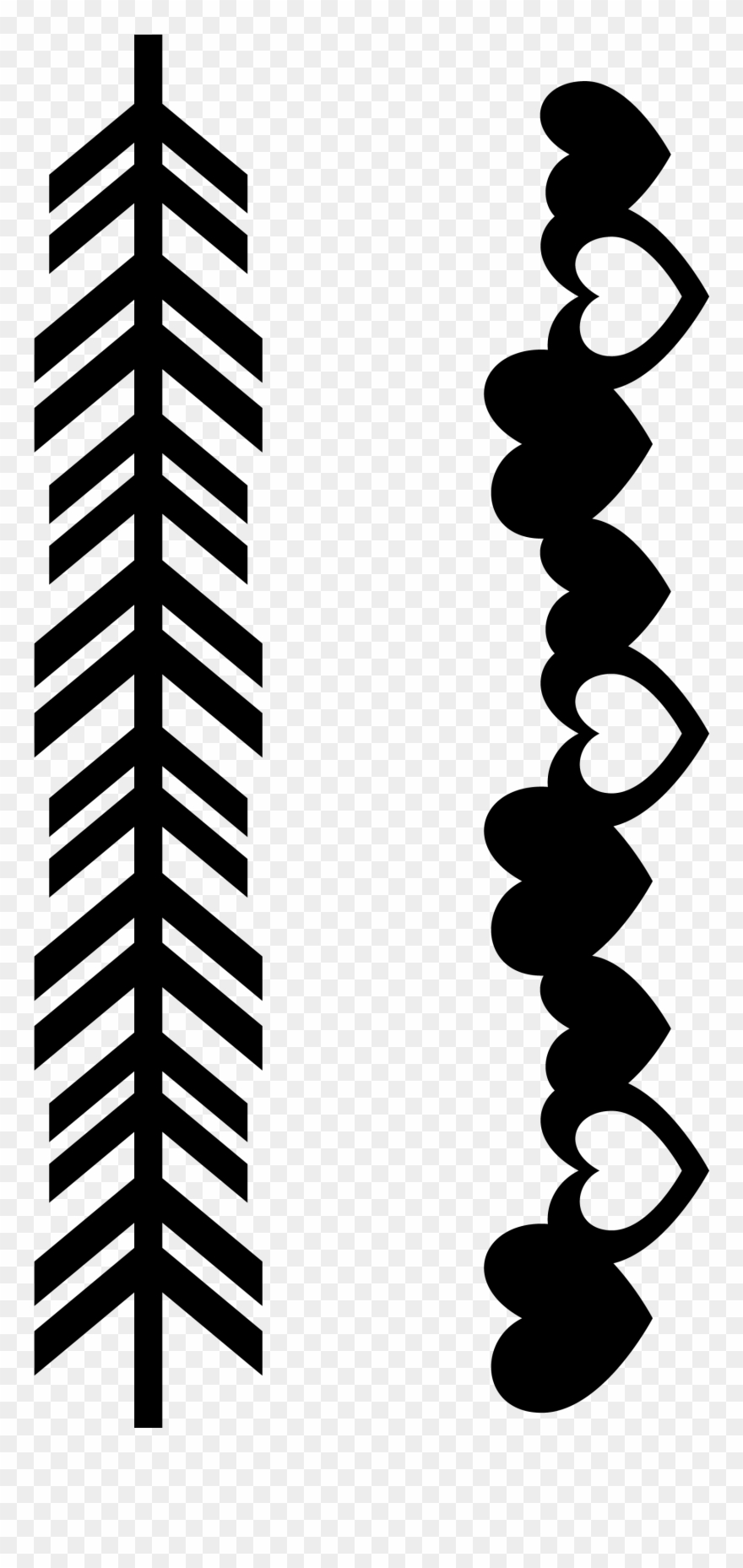Clip Art Free Arrow Border Clipart - Black And White Arrow Border - Png Download