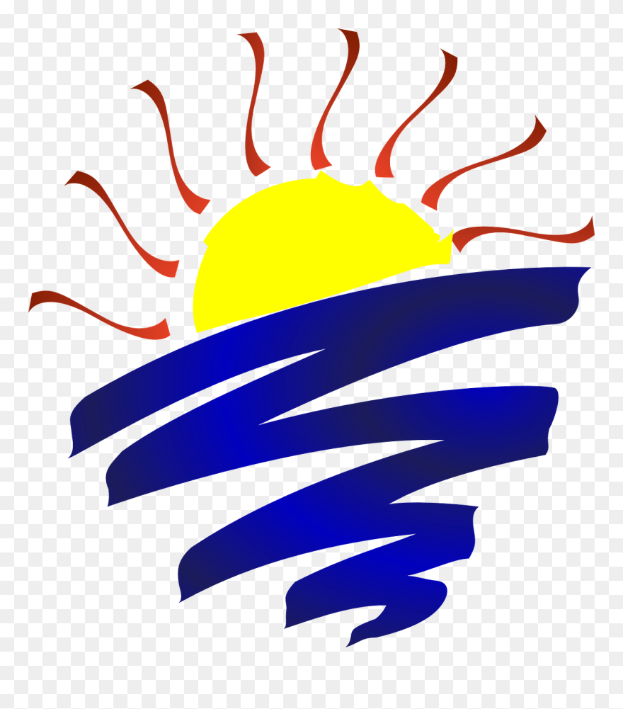 Sunset Clipart Rising Sun - Lake Sunset Clip Art - Png Download