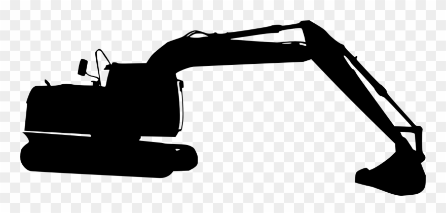Graphic Free Download Bobcat Clipart Digger - Excavator Silhouette - Png Download