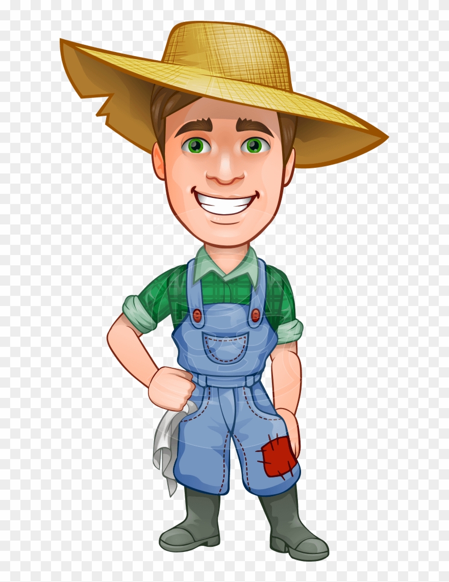 Farmer Clipart Subsistence Farming - Cartoon Farmer Png Transparent Png