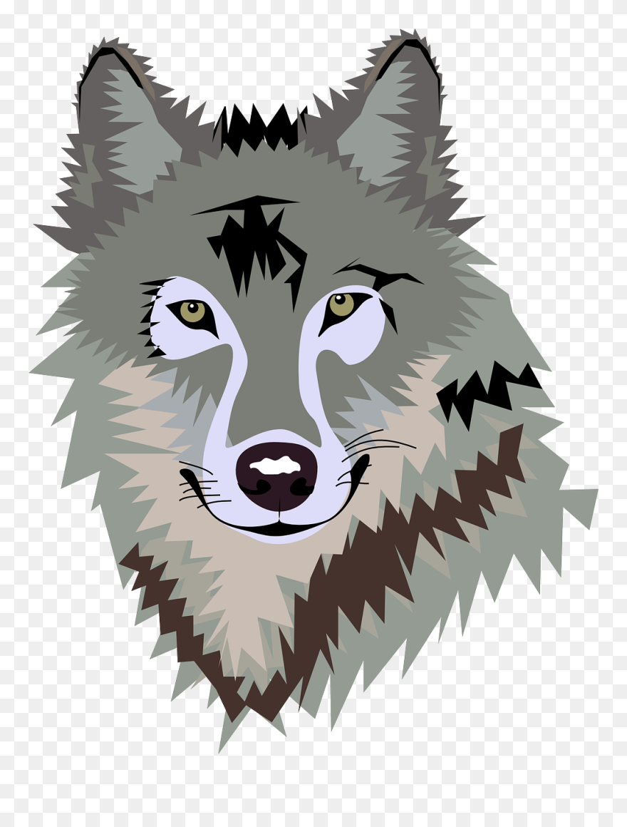 Happy Wolf Cliparts - Gray Wolf Clipart - Png Download