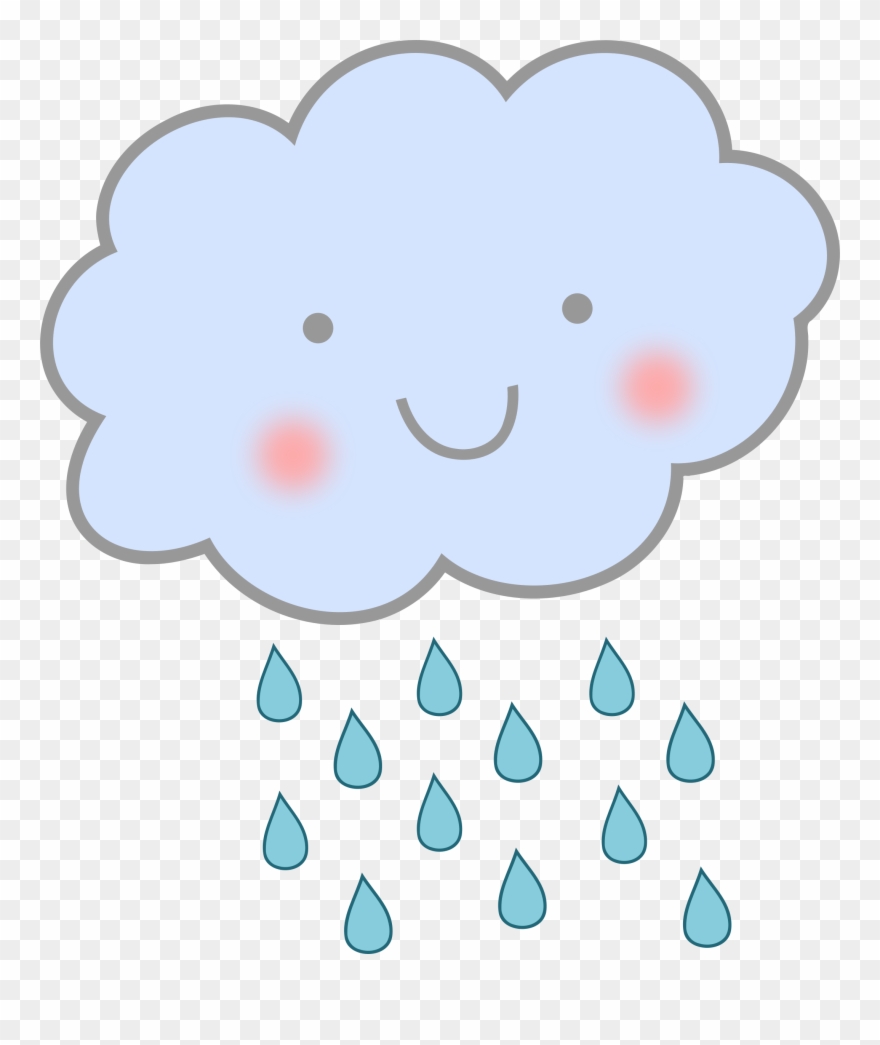 Rain - Cute Rain Cloud Clipart