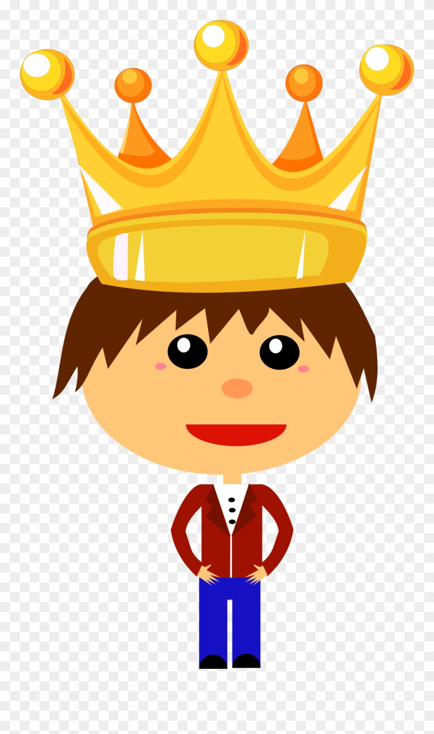 Big Image - Boy With Crown Clipart - Png Download