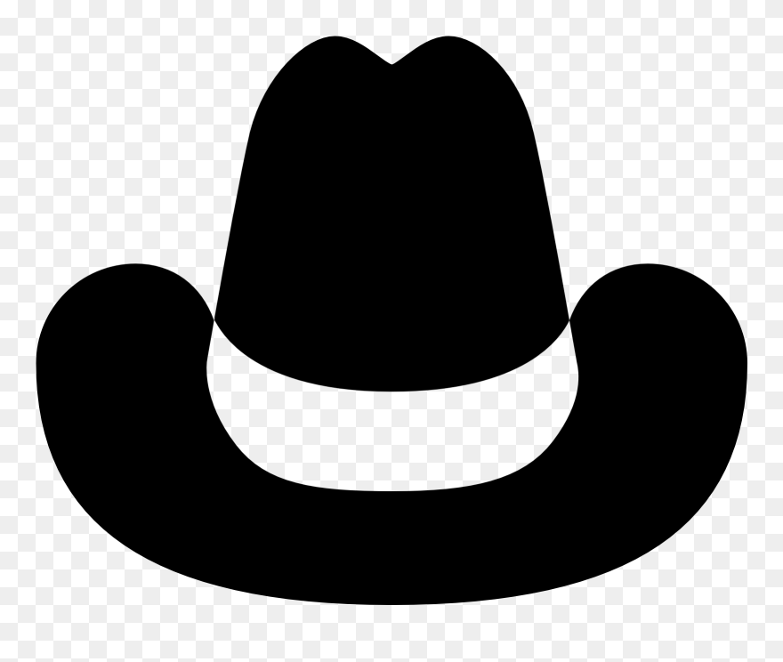 Black And White Girls Hat Clip Art Image Png - Black And White Cowboy Hat Clipart Png Transparent Png