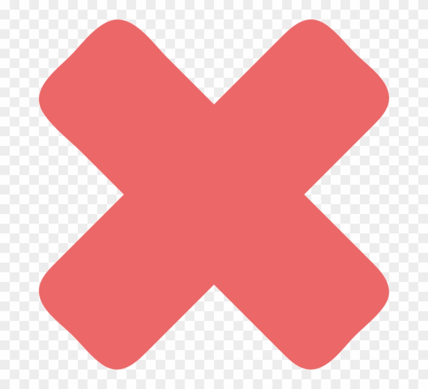 Red Cross Clipart Mistake - X Move - Png Download