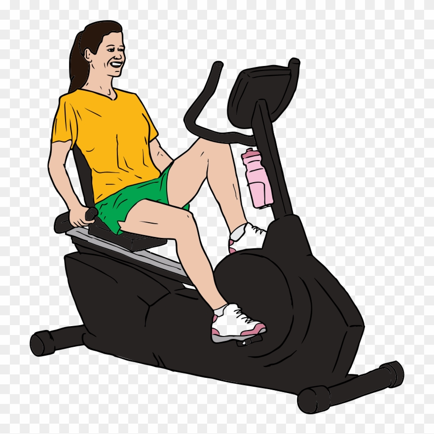 Stevelambert Woman On Exercise Bike - Clipart Of A Person Exercising - Png Download