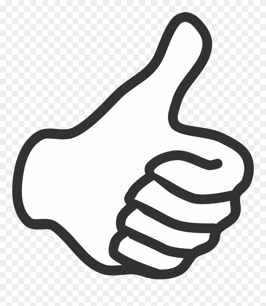 Clipart Black And White Clip Arts For Free Download - Un Pouce En L Air - Png Download