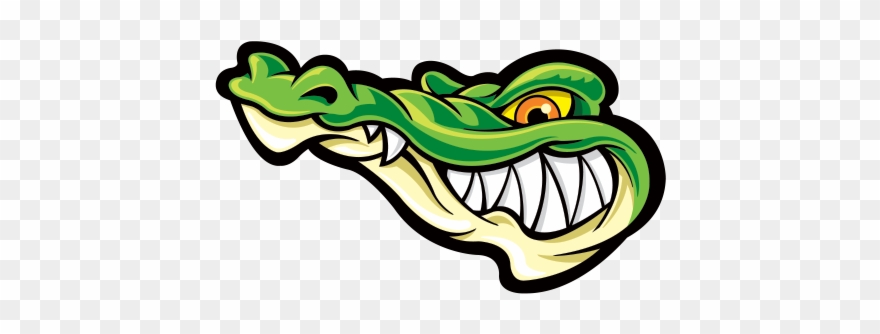 Printed Vinyl Gator Alligator - Decal Bad Crocodile Color Print (8 X 4.5 Inch) X9479 Clipart