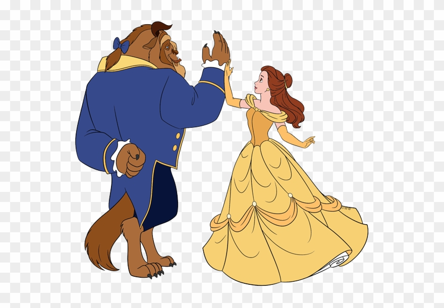 Belle And The Beast Clip Art - Beauty And The Beast Png Transparent Png