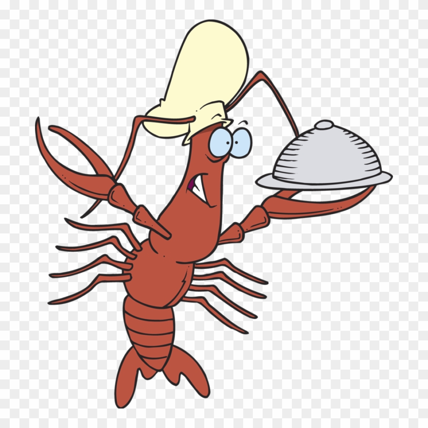 Pictures Of Crawfish - Lobster Holding A Tray Clipart