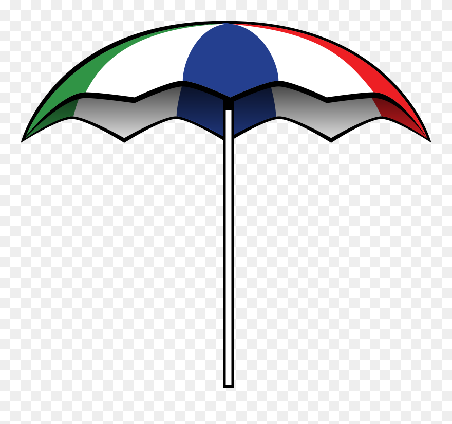 Summer Umbrella Clipart, Vector Clip Art Online, Royalty - Summer Umbrella - Png Download