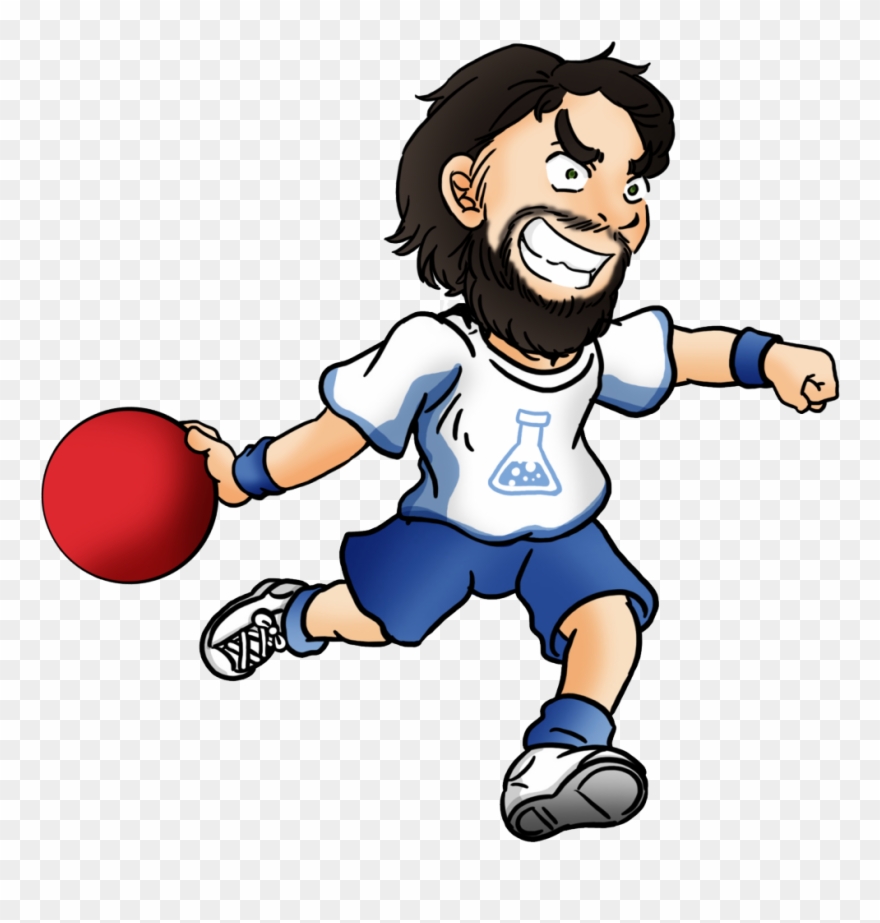 Dodgeball Clip Cartoon - Cartoon Person Throwing A Dodgeball - Png Download