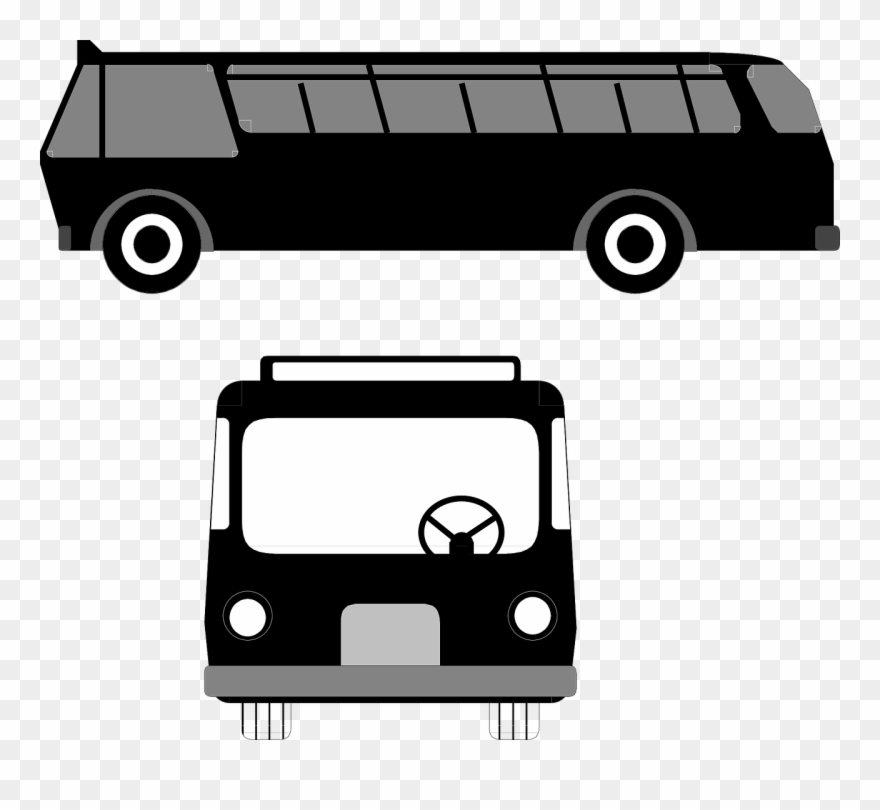 Bus Vector - Clipart Library - Front Of A Bus - Png Download