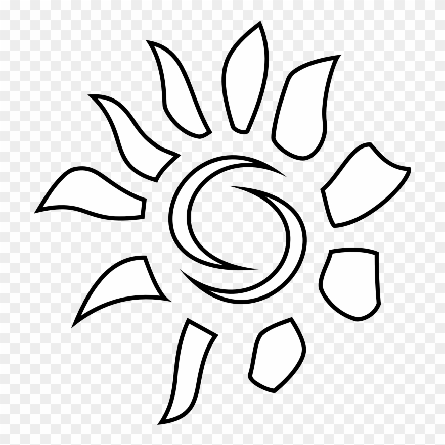 Clipart - Sun Icon - Coloring Book - Coloring Book Sun - Png Download