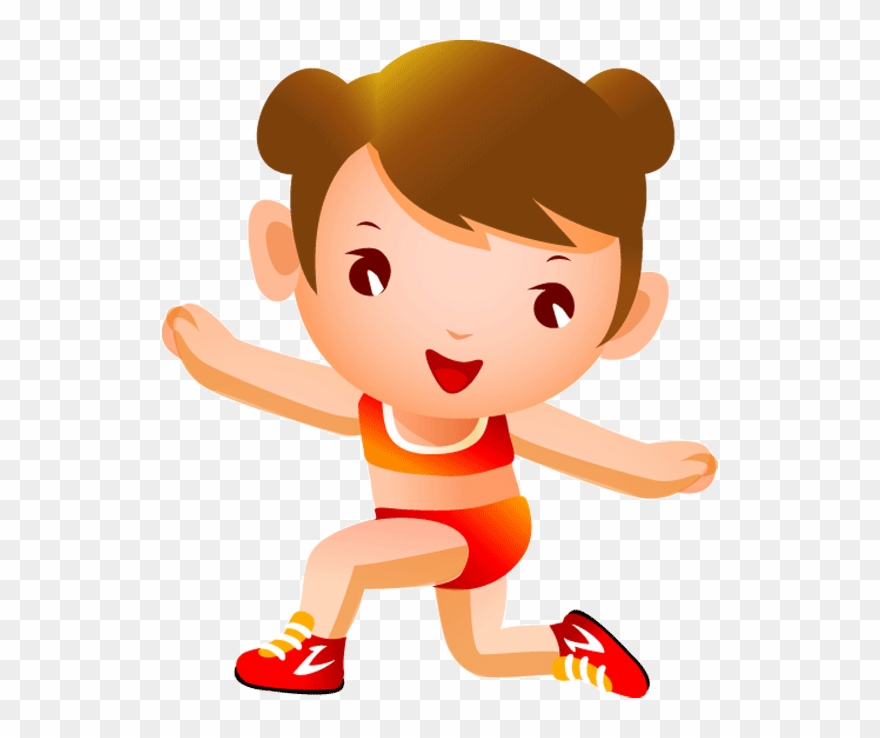 Cartoon Illustration Aerobics Girls Transprent - Gambar Kartun Senam Aerobic Clipart