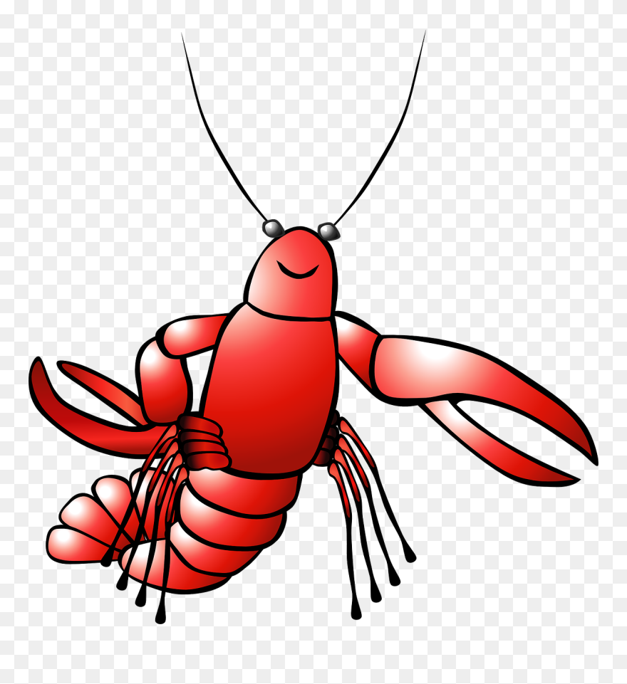 Banner Black And White Download Crawfish Clipart Transparent - Lobster Clipart - Png Download