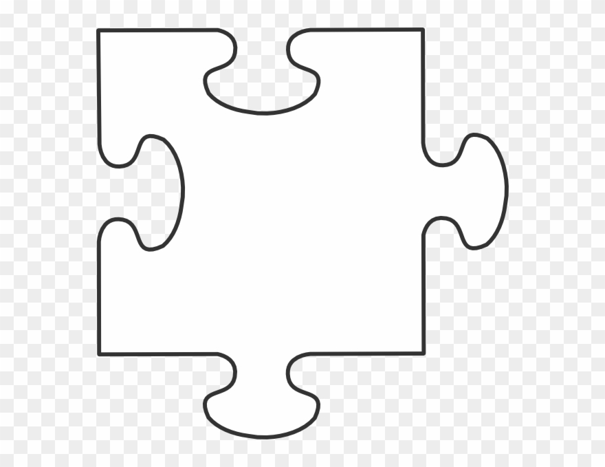 Pice Clipart Sun - White Puzzle Piece On Black Background - Png Download