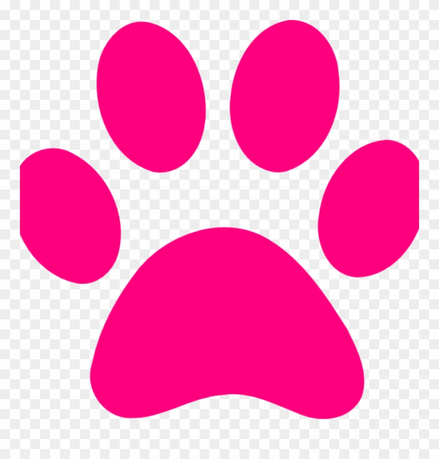 Dog Paw Clip Art Pink Print Transparent Background - Green And White Paw Print - Png Download