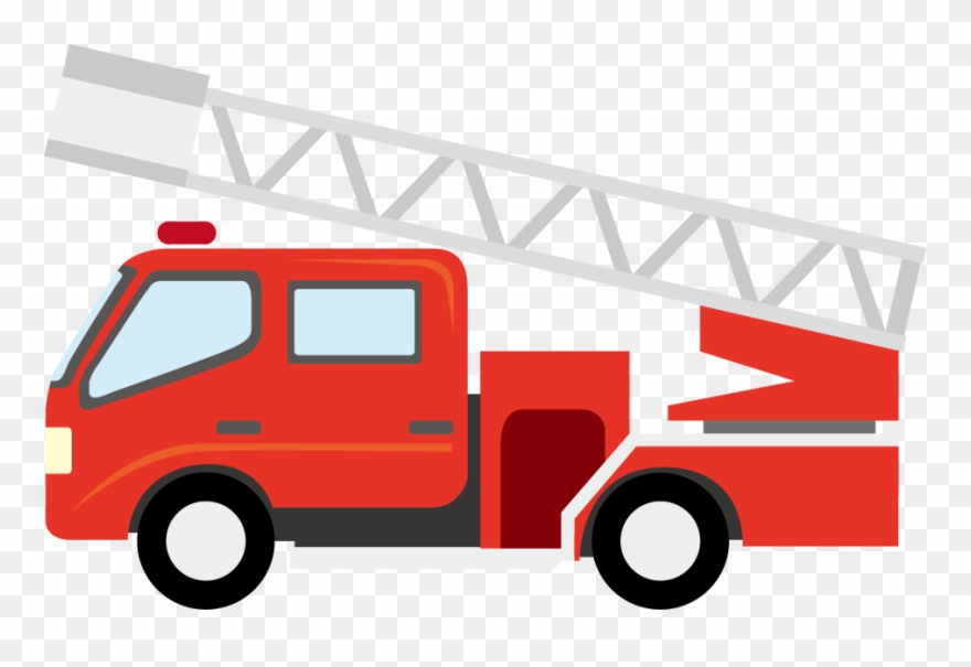 Broom Clip Wall Mounted - Cartoon Fire Truck Png Transparent Png