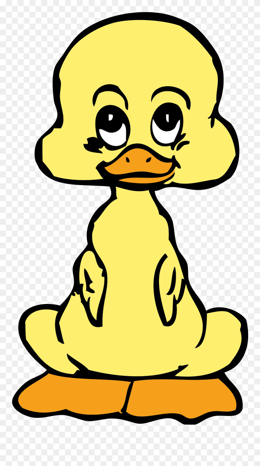 Download Jpg Black And White Download Free Clip Art - Cartoon Baby Duck Png Transparent Png