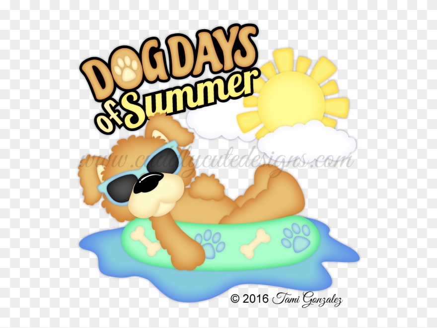 Dog Summer Cliparts - Clip Art - Png Download