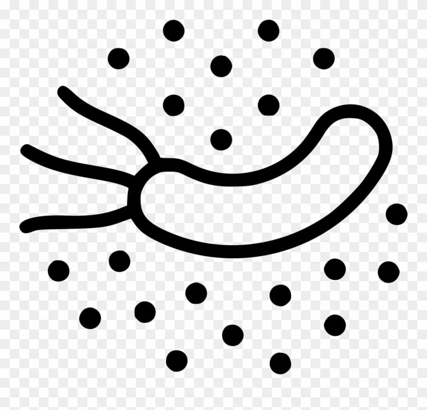Svg Black And White Stock Clipart Free On Dumielauxepices - Bacteria Png Clipart Bw Transparent Png