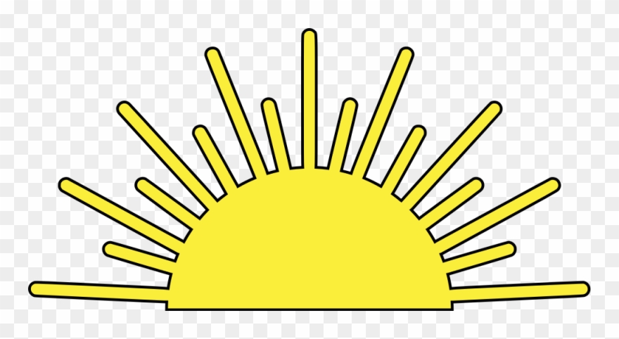 Sun 17 Rays Heraldic External Ornament - Levé Du Soleil Dessin Clipart