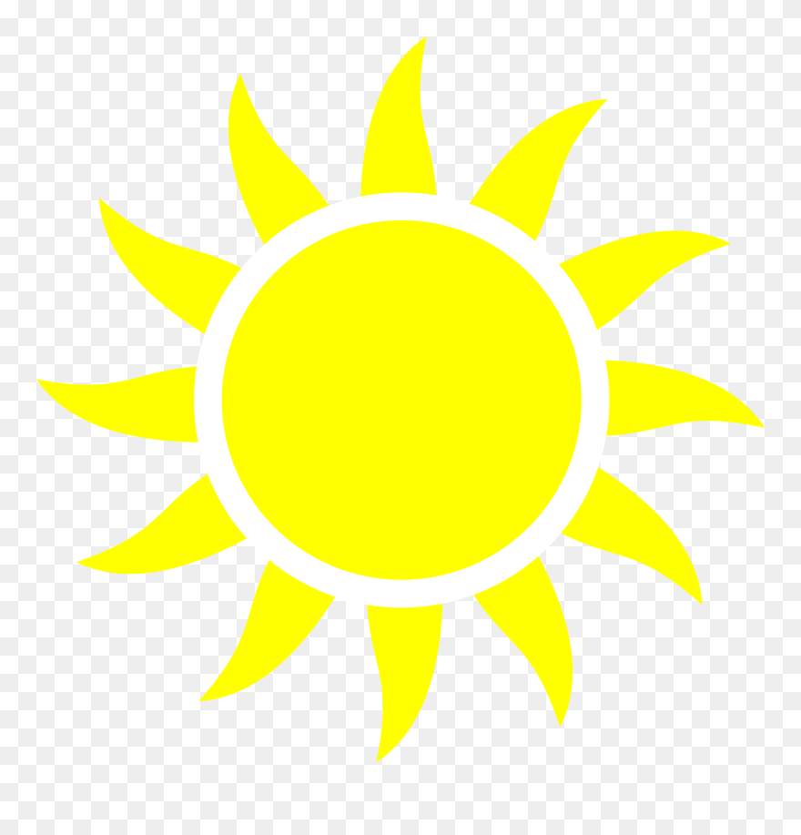 Half Of A Yellow Sun Computer Icons - Clip Art Yellow Sun - Png Download