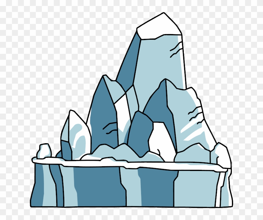 Graphic Black And White Library Collection Of Iceberg - Glacier Png Clipart