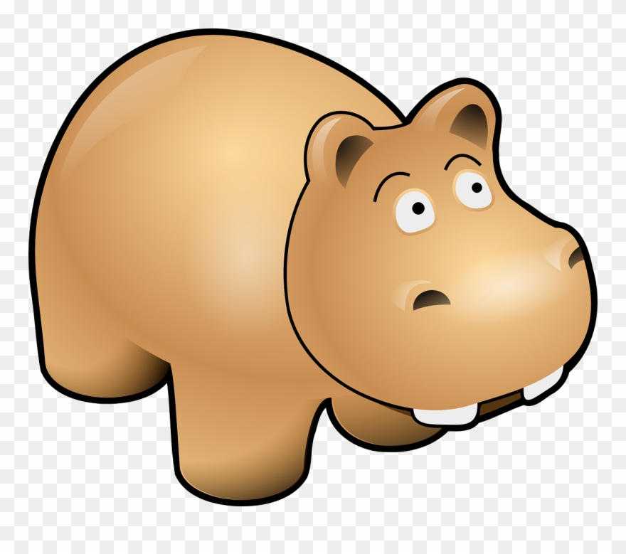 Hippo Clip Art 3 Image - Cartoon Hippo - Png Download