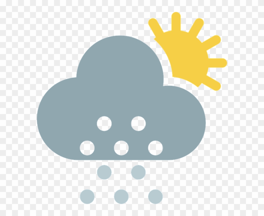 Cloud, Partly Cloudy, Sun, Snow, Winter, Weather - Cloud Clipart