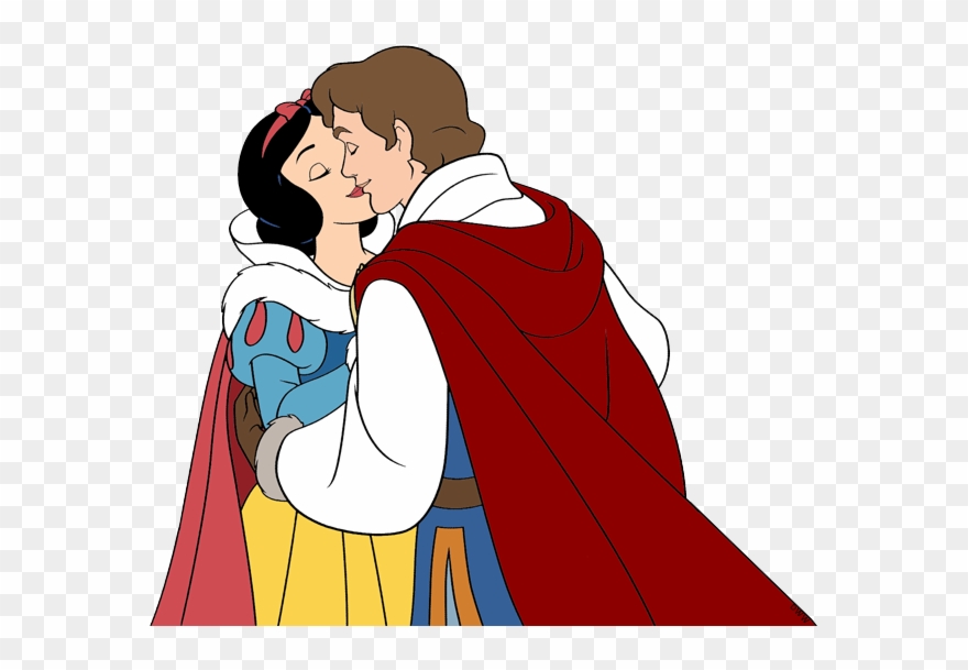 Snow White, Prince Kissing - Snow White And The Seven Dwarfs Clipart