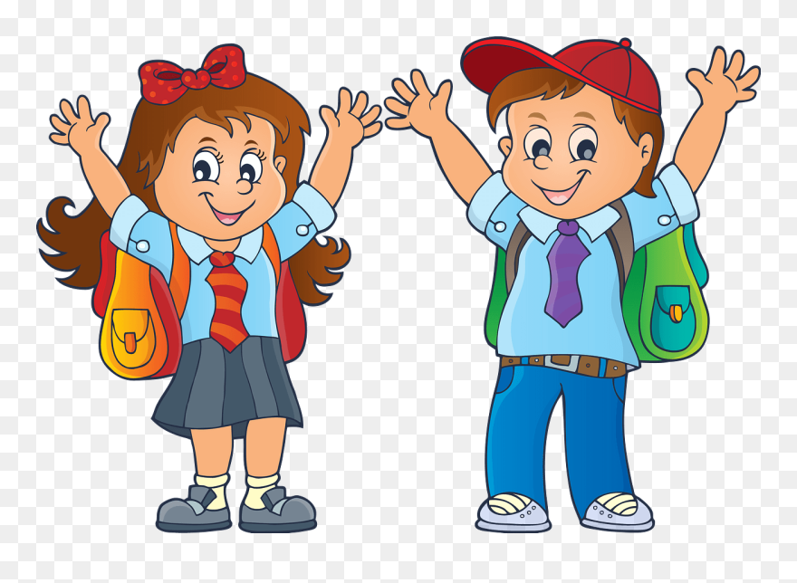 Drawing Poster Art - Kid To School Clipart - Png Download