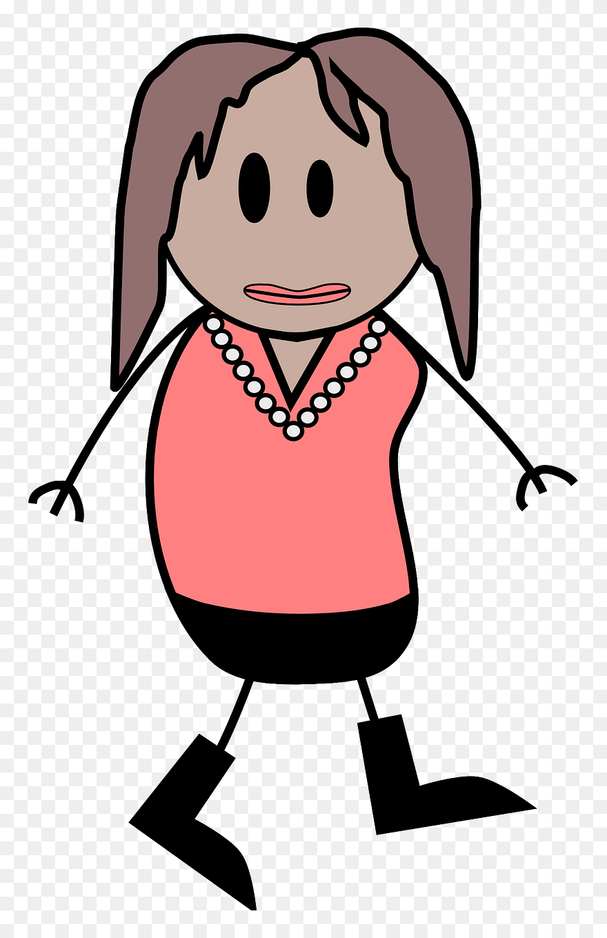 Hockey Stick & Ball Clipart, Vector Clip Art Online, - Woman Stick Figures - Png Download