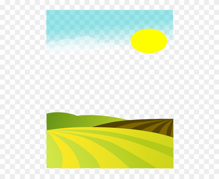 Farm Land Vector Clipart Field Clip Art - Campo De Cultivo Vector - Png Download