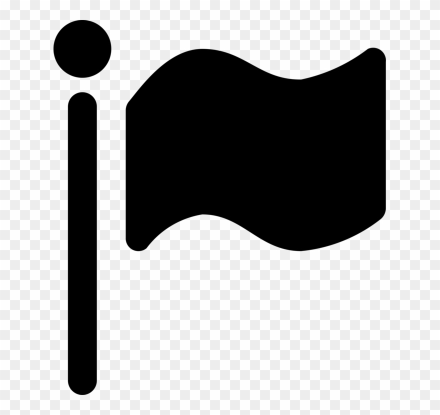 Flagpole Silhouette Flag Of The United States - Waving Flag Icon Clipart