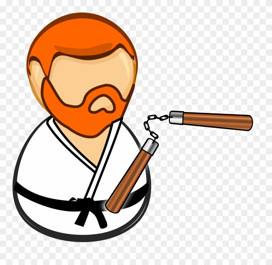 Chuck Norris Cartoon Vector Clipart - Nunchuck Norris Trucker Hat, Adult Unisex, White - Png Download