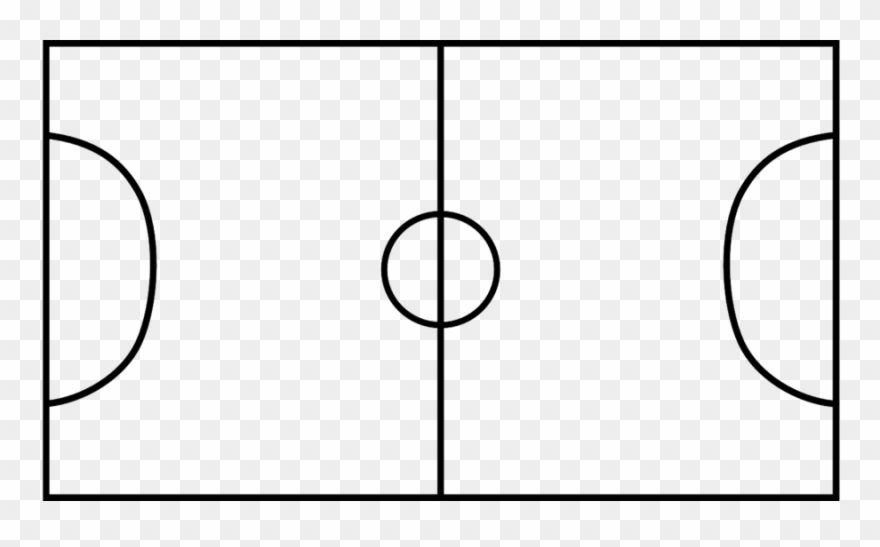 Medium Image - Football Field Clipart Black And White - Png Download