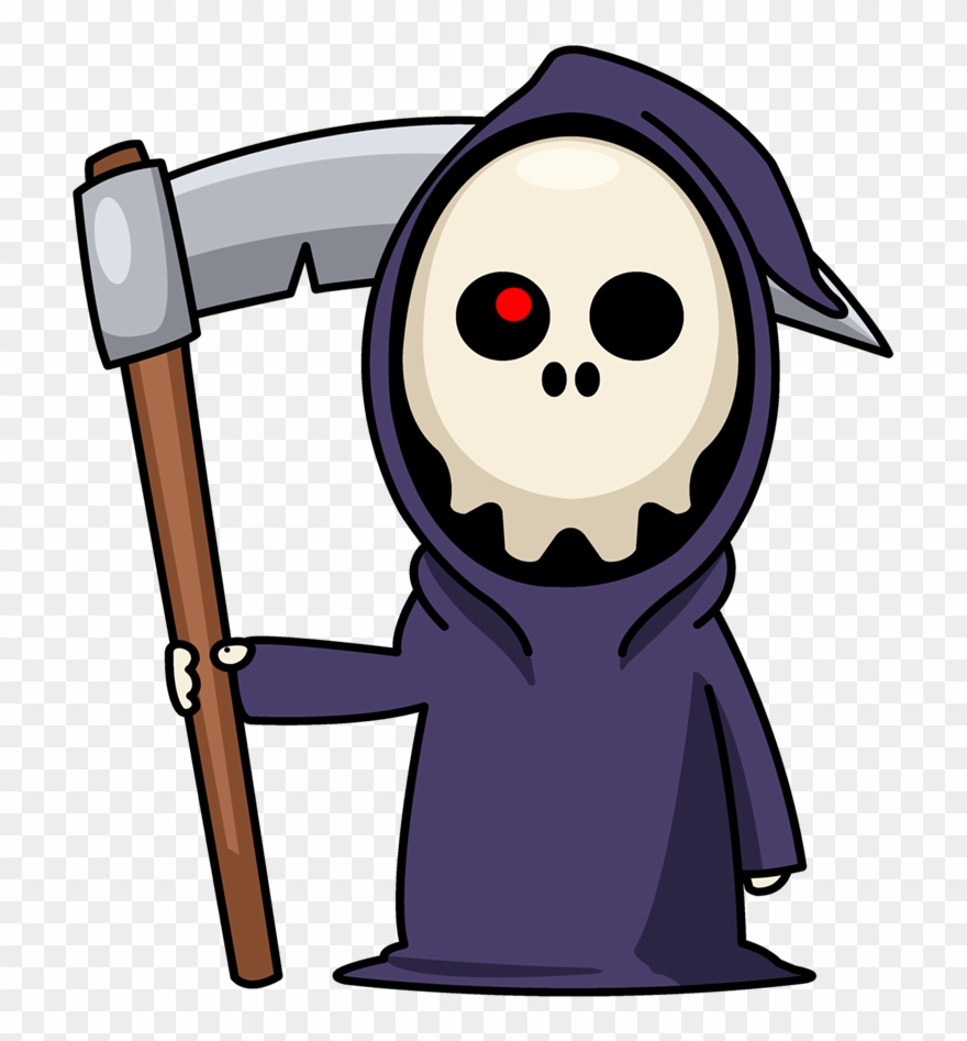 Clip Art Library Cliparts - Halloween Grim Reaper Cartoon - Png Download