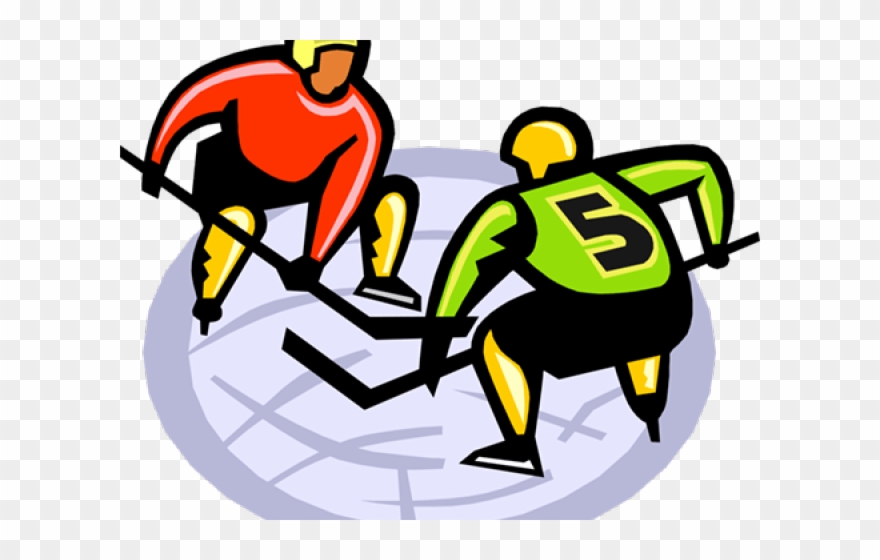 Hockey Clipart Cool Hockey - Face Off Hockey Cartoon - Png Download