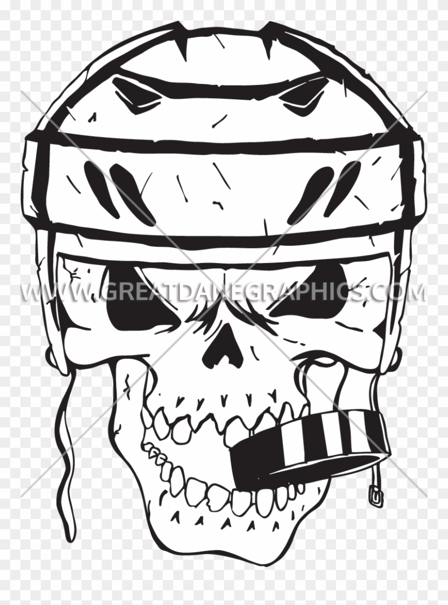 Clipart Skull Hockey - Hockey Skull - Png Download