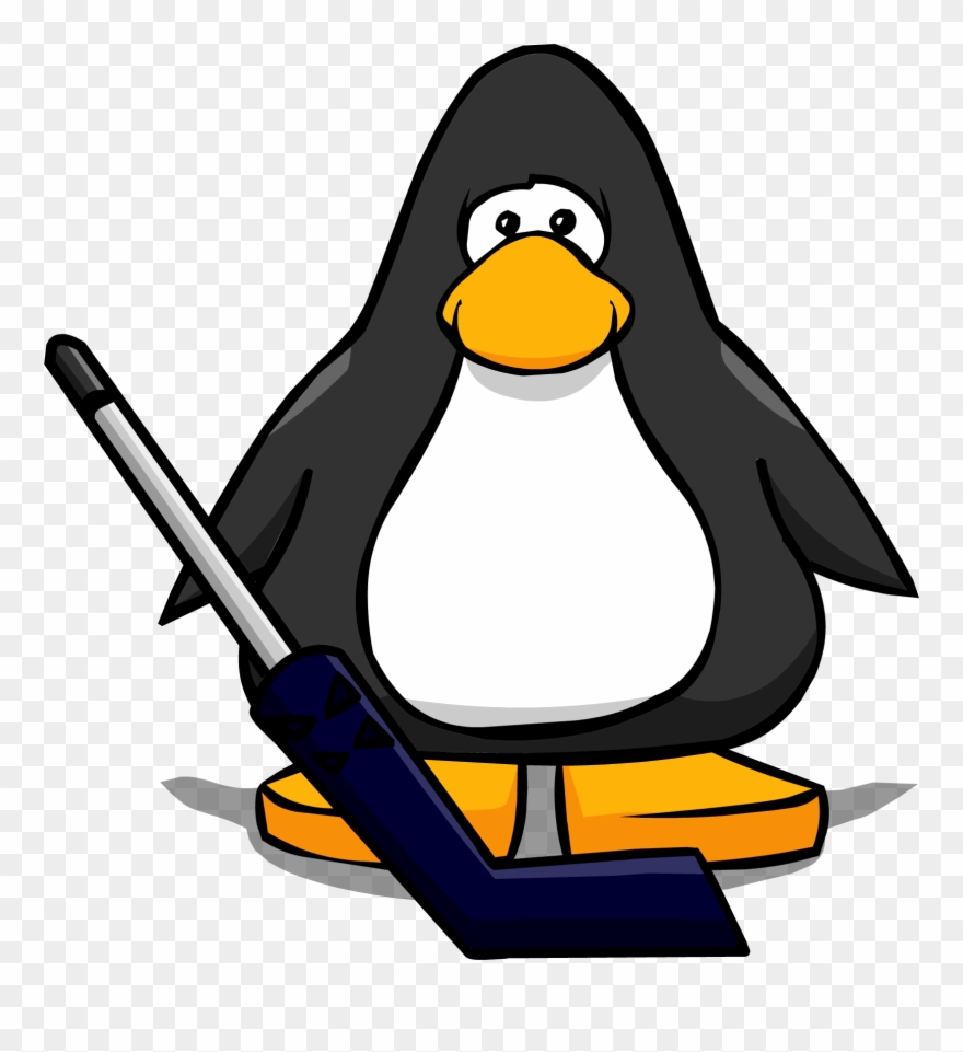 Goalie Hockey Stick Player Card - Club Penguin Horn Clipart